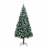 Vidaxl kunstkerstboom groen 240 cm pvc en staal en kunststof
