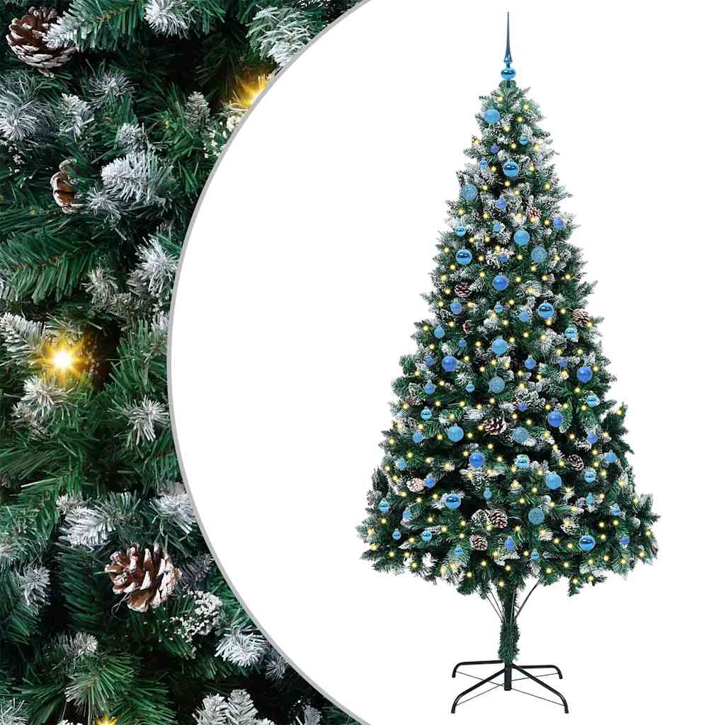 Vidaxl kunstkerstboom groen 240 cm pvc en staal en kunststof