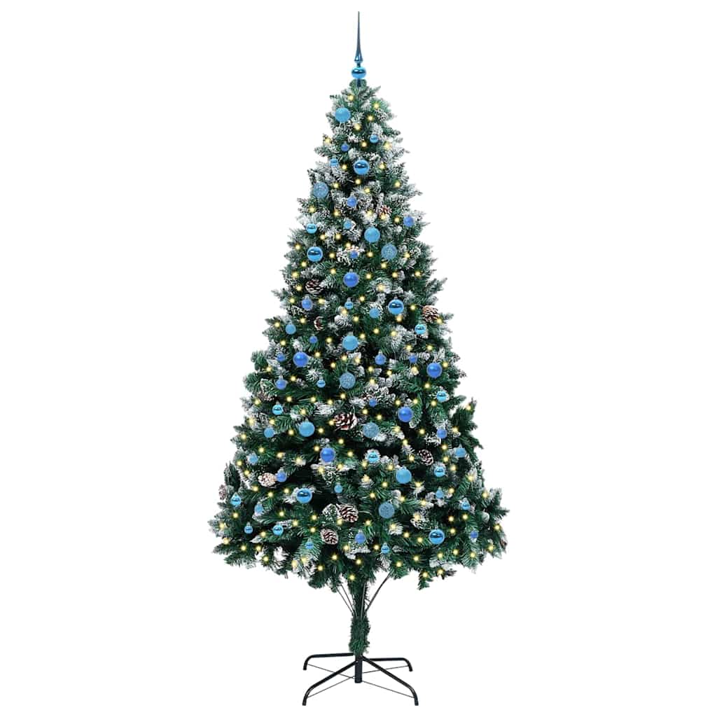 Vidaxl kunstkerstboom groen 240 cm pvc en staal en kunststof