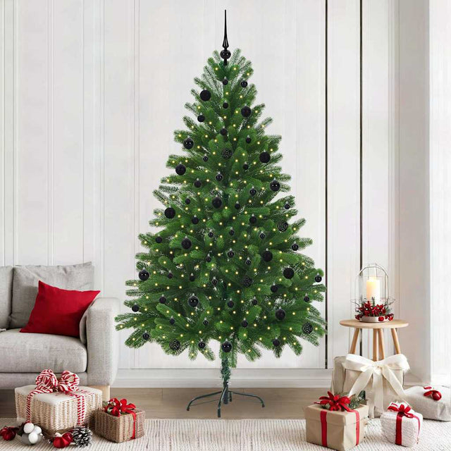 Vidaxl kerstboom met 300 led met standaard groen 210 cm pe