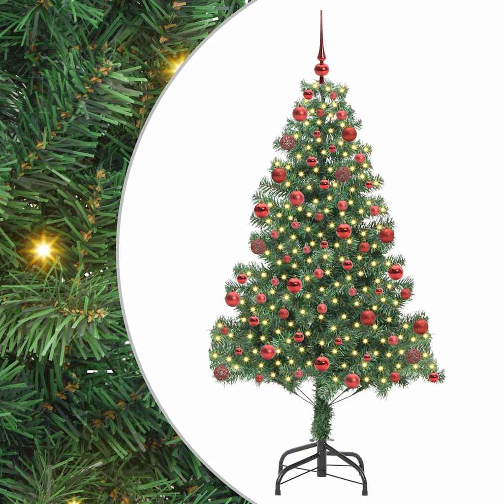 Vidaxl kerstboom met 300 led met standaard groen 180 cm pvc