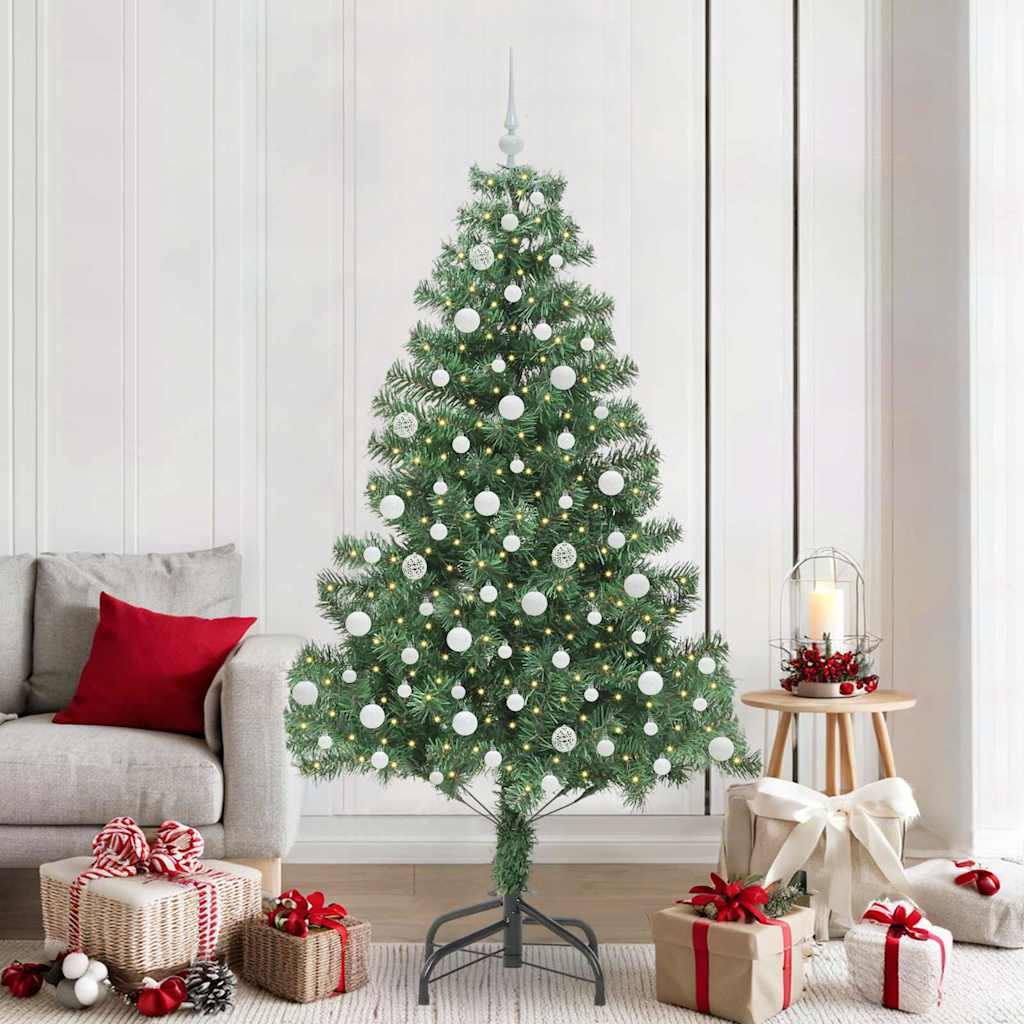 Vidaxl kerstboom met 300 led met standaard groen 210 cm pvc
