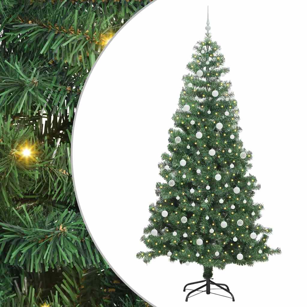 Vidaxl kerstboom met 300 led met standaard groen 240 cm pvc