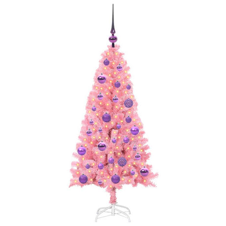 Vidaxl kerstboom roze 120 cm pvc