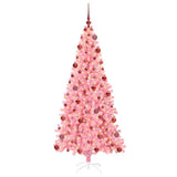 Vidaxl kerstboom met 300 led met standaard roze 180 cm pvc