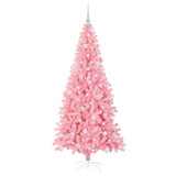 Vidaxl kerstboom met 300 led met standaard roze 180 cm pvc
