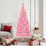 Vidaxl kerstboom met 300 led met standaard roze 180 cm pvc