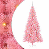 Vidaxl kerstboom met 300 led met standaard roze 210 cm pvc