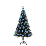 Vidaxl kerstboom met 150 led met standaard zwart 120 cm pvc