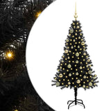 Vidaxl kerstboom met 150 led met standaard zwart 150 cm pvc