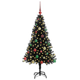 Vidaxl kerstboom met 150 led met standaard zwart 150 cm pvc