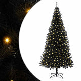 Vidaxl kerstboom met 300 led met standaard zwart 180 cm pvc