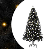Vidaxl kerstboom met 300 led met standaard zwart 180 cm pvc