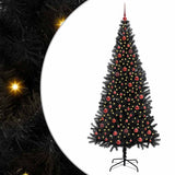 Vidaxl kerstboom met 300 led met standaard zwart 210 cm pvc