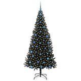 Vidaxl kerstboom met 300 led met standaard zwart 210 cm pvc