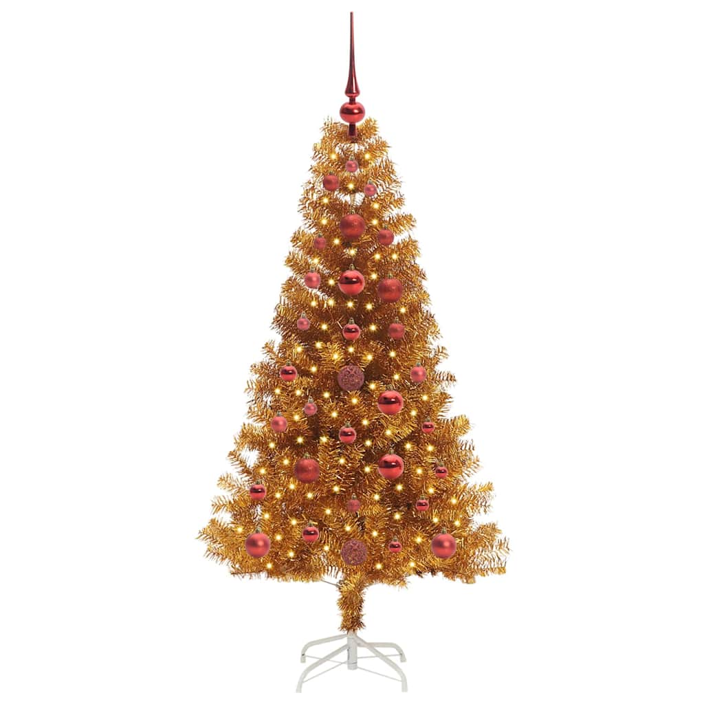 Vidaxl kerstboom goud 120 cm pet