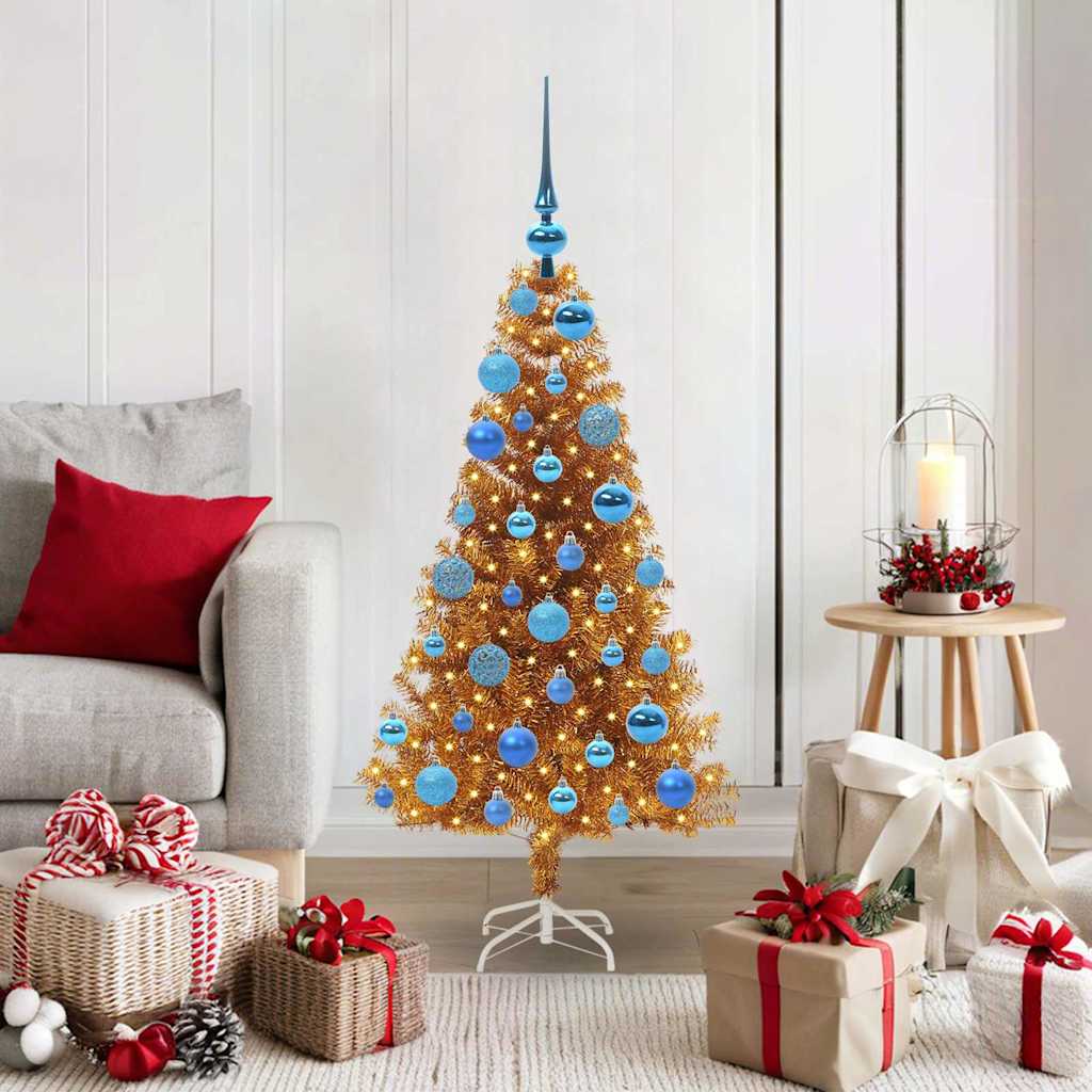 Vidaxl kerstboom goud 120 cm pet