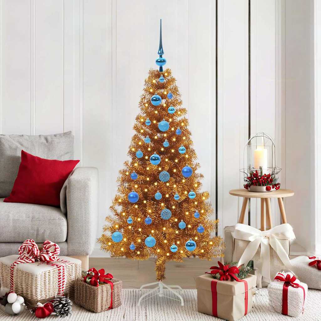 Vidaxl kerstboom goud 150 cm pet
