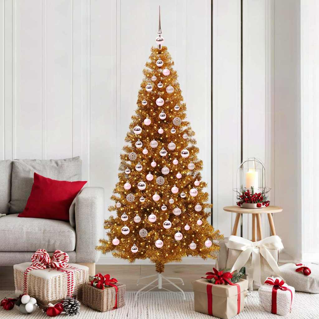 Vidaxl kerstboom goud 180 cm pet