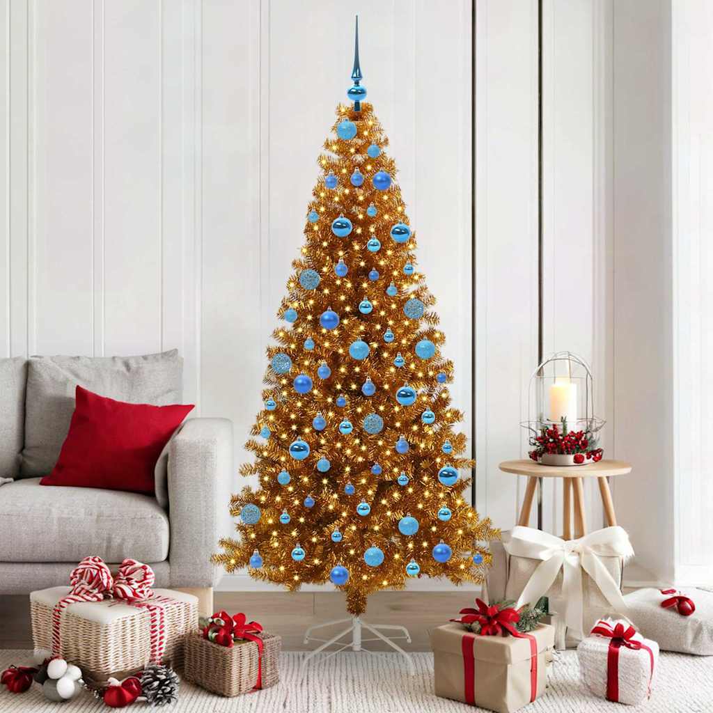 Vidaxl kerstboom goud 180 cm pet