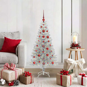 Vidaxl kerstboom zilver 120 cm pet