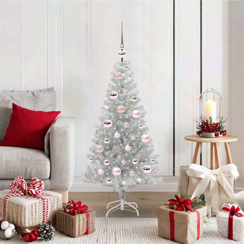 Vidaxl kerstboom zilver 120 cm pet