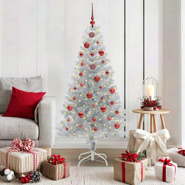 Vidaxl kerstboom zilver 150 cm pet