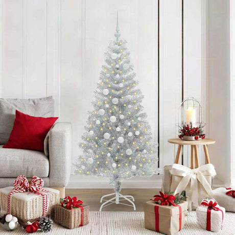 Vidaxl kerstboom zilver 150 cm pet