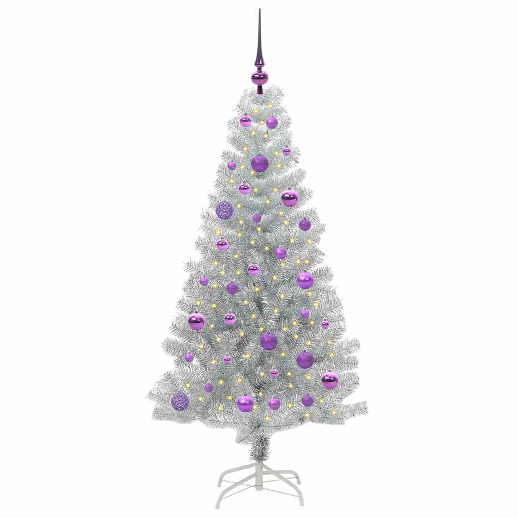 Vidaxl kerstboom zilver 150 cm pet