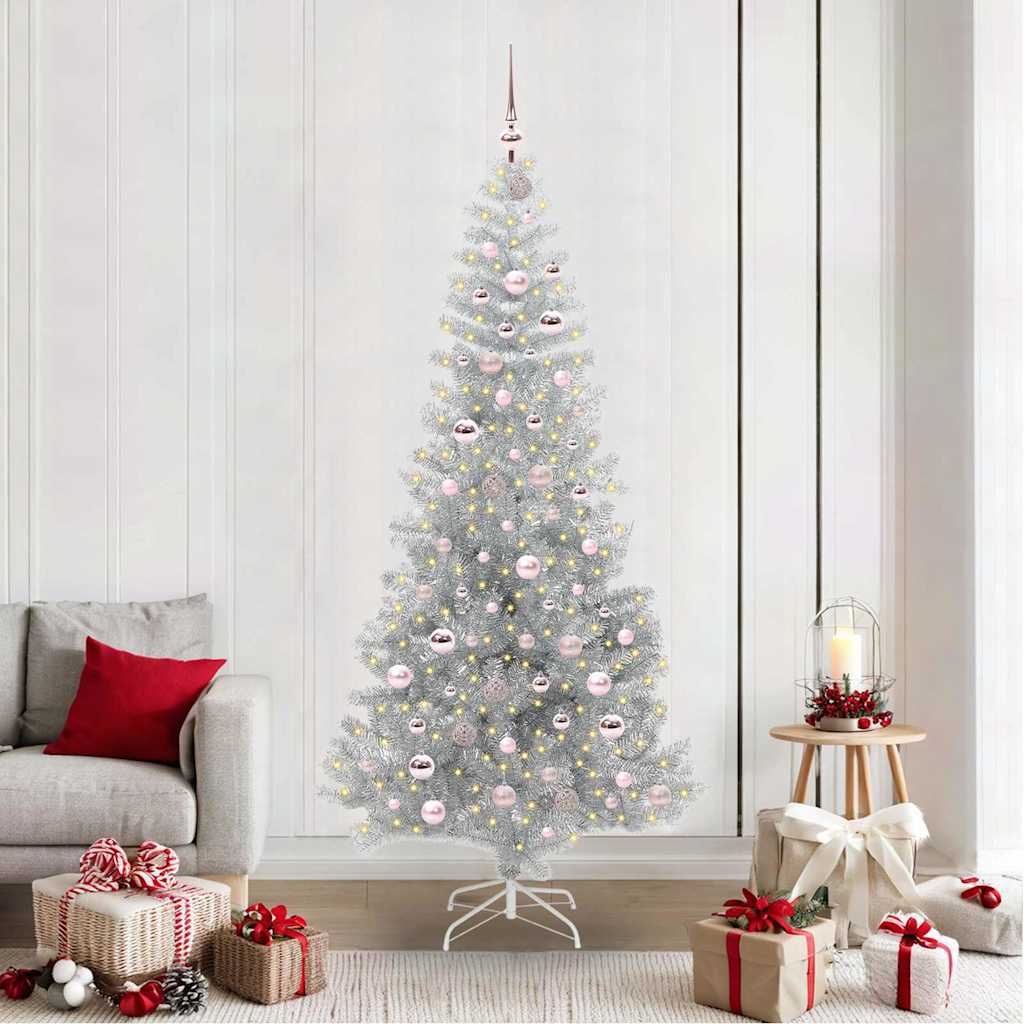 Vidaxl kerstboom zilver 210 cm pet