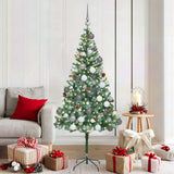 Vidaxl kunstkerstboom met 300 led groen 180 cm pvc en staal