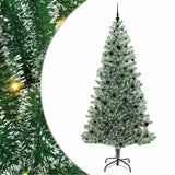 Vidaxl kunstmatige kerstboom sneeuw gevlochten met led licht 240 cm