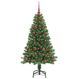 Vidaxl kunstkerstboom groen 120 cm pvc en staal en kunststof