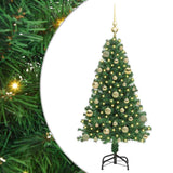 Vidaxl kunstkerstboom groen 120 cm pvc en staal en kunststof