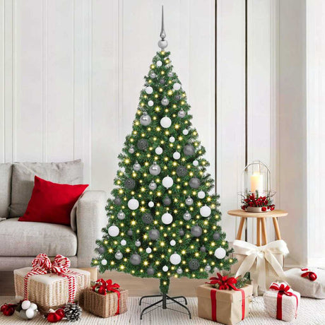 Vidaxl kunstkerstboom groen 180 cm pvc en staal en kunststof