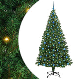 Vidaxl kunstkerstboom groen 210 cm pvc en staal en kunststof