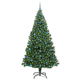 Vidaxl kunstkerstboom groen 210 cm pvc en staal en kunststof