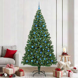 Vidaxl kunstkerstboom groen 240 cm pvc en staal en kunststof
