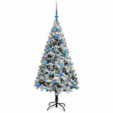 Vidaxl kunstkerstboom met 150 led wit 150 cm pvc en staal en kunststof