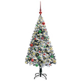 Vidaxl kunstkerstboom met 150 led wit 150 cm pvc en staal en kunststof