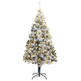 Vidaxl kunstkerstboom met 300 led wit 180 cm pvc en staal en kunststof