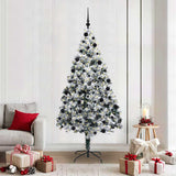Vidaxl kunstkerstboom wit 210 cm pvc en staal en kunststof