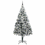 Vidaxl kunstkerstboom met 300 led wit 240 cm pvc en staal en kunststof