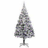 Vidaxl kunstkerstboom met 300 led wit 240 cm pvc en staal en kunststof