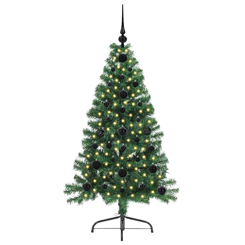 Vidaxl kunstmatig voorverlicht kerstboom met 150 led groen 120 cm pvc