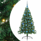 Vidaxl kunstmatig voorverlicht kerstboom met 150 led groen 150 cm pvc