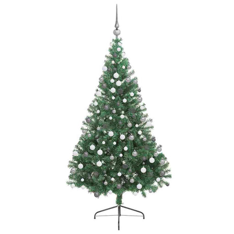 Vidaxl kunstmatig voorverlicht kerstboom met 300 led groen 210 cm pvc