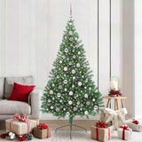 Vidaxl kunstmatig voorverlicht kerstboom met 300 led groen 210 cm pvc