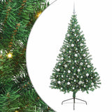 Vidaxl kunstmatig voorverlicht kerstboom met 300 led groen 210 cm pvc