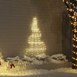 Vidaxl led kerstboom met grondspiesjes warmwit 182 cm metaal
